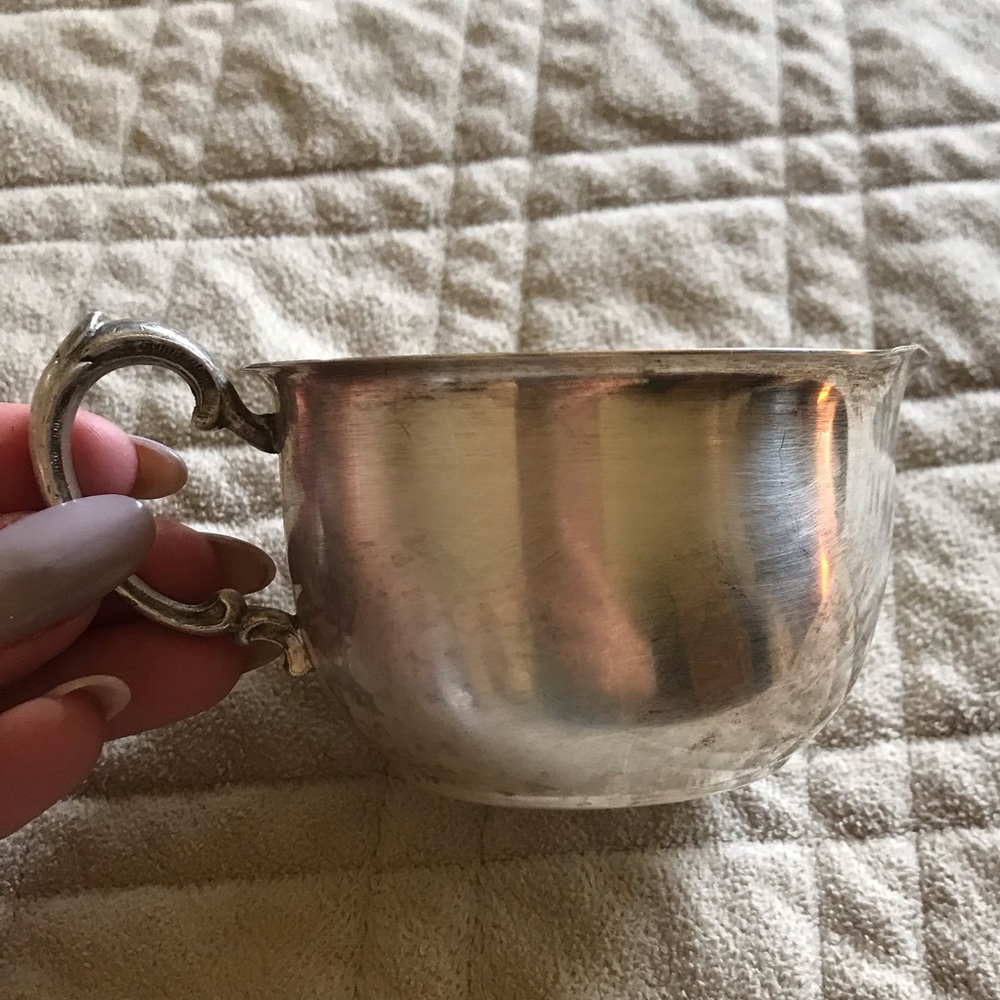 Antique silver plated coffee creamer